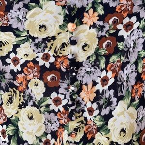 Zara High Waisted Floral Printed Flowy Midi Skirt